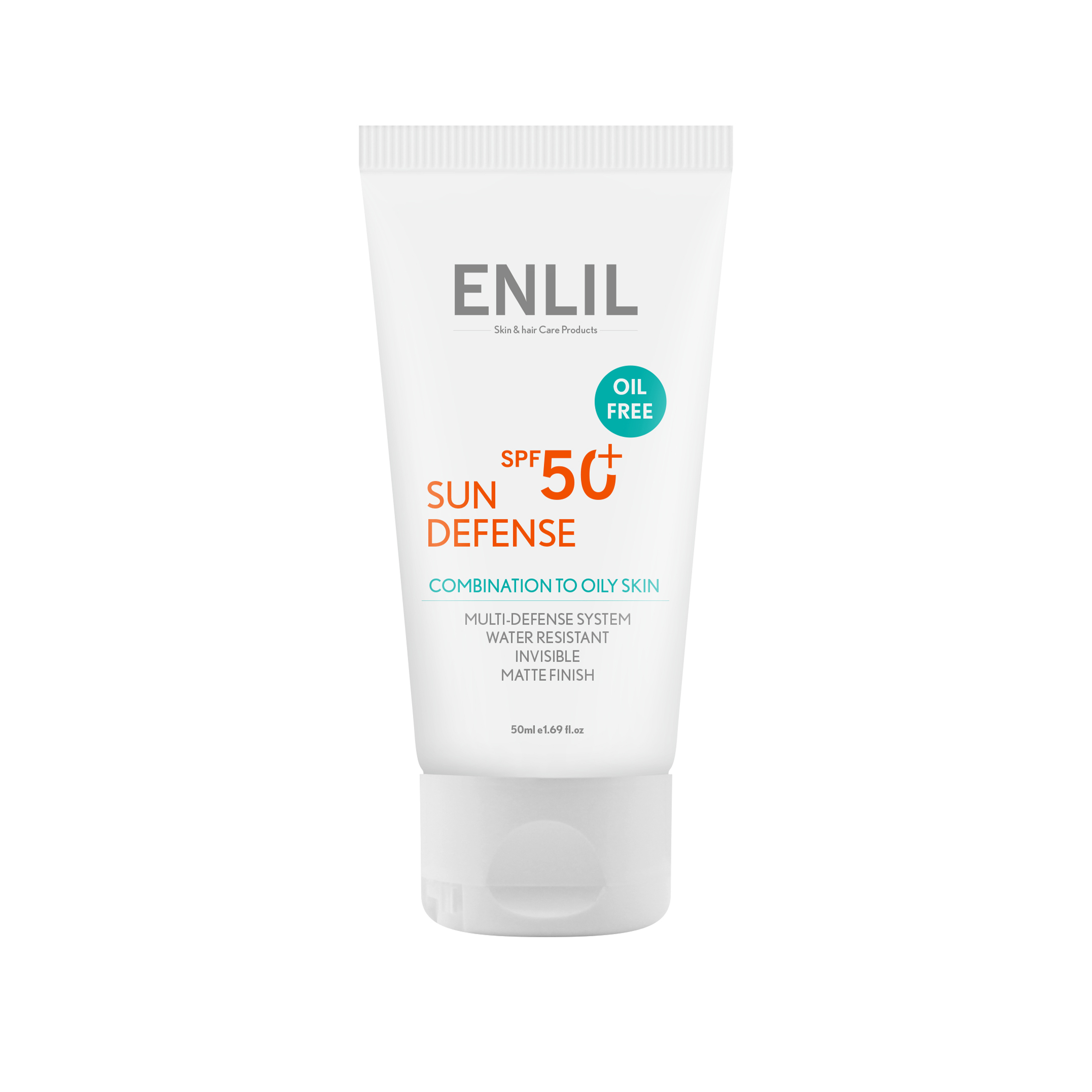 کرم ضد آفتاب سان دیفنس SPF50 پوست چرب انلیل Sun Defense SPF50 For Oily Skin Enlil