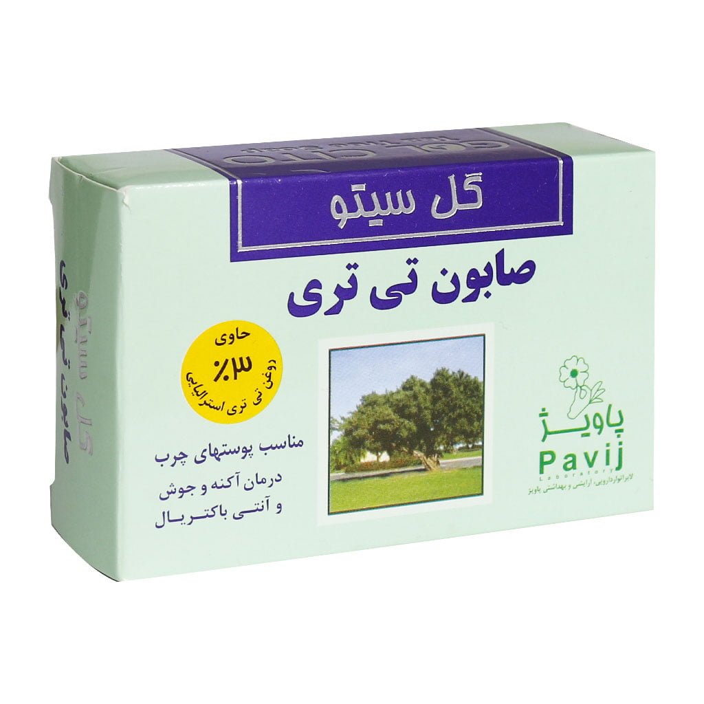 صابون تی تری مناسب پوست های چرب گل سیتو GOL CITO TEA TREE SOAP FOR OILY SKIN